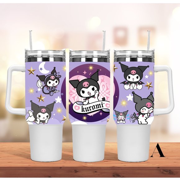 Sanrio Kawaii Kuromi Hello Kitty friend Tumbler 40oz Christmas gift Personalized - Picture 5 of 7